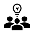 People with lightbulb